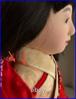 Vintage Japanese Gofun Ichimatsu Doll Girl Bisque Doll Height14.5in(37cm) Vintage Japanese Gofun Ichimatsu Doll Girl Bisque Doll Height14.5in(37cm)