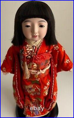 Vintage Japanese Gofun Ichimatsu Doll Girl Bisque Doll Height14.5in(37cm) Vintage Japanese Gofun Ichimatsu Doll Girl Bisque Doll Height14.5in(37cm)