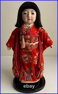 Vintage Japanese Gofun Ichimatsu Doll Girl Bisque Doll Height14.5in(37cm) Vintage Japanese Gofun Ichimatsu Doll Girl Bisque Doll Height14.5in(37cm)