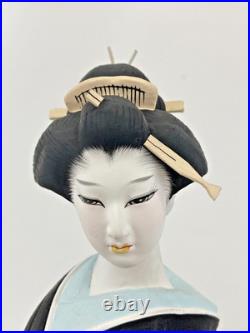 Vintage Japanese Hakata Doll Kimono Geisha Maiko Clay Pottery Bijin Ningyo Kogei