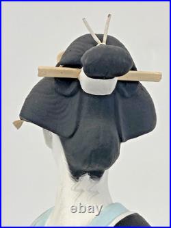 Vintage Japanese Hakata Doll Kimono Geisha Maiko Clay Pottery Bijin Ningyo Kogei