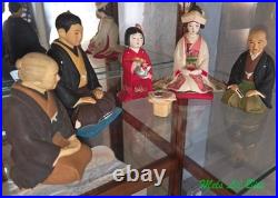 Vintage Japanese Hakata Urasaki Clay Dolls Lot of 10 Mid-Century 1950s