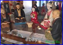 Vintage Japanese Hakata Urasaki Clay Dolls Lot of 10 Mid-Century 1950s