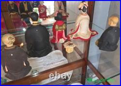 Vintage Japanese Hakata Urasaki Clay Dolls Lot of 10 Mid-Century 1950s