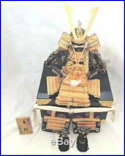 Vintage Japanese Hand Made Samurai to Scale Armor Doll Signed Original Docs
