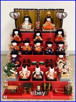 Vintage Japanese Hina Dolls 5 Tier Set Girls Day Festival Ornament Kimono Re0208