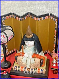 Vintage Japanese Hina Dolls 5 Tier Set Girls Day Festival Ornament Kimono Re0208