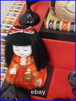 Vintage Japanese Hina Dolls 5 Tier Set Girls Day Festival Ornament Kimono Re0208