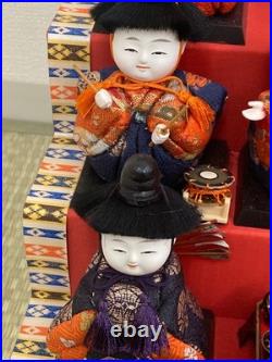 Vintage Japanese Hina Dolls 5 Tier Set Girls Day Festival Ornament Kimono Re0208