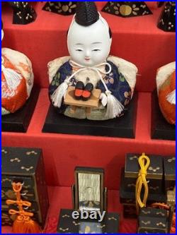 Vintage Japanese Hina Dolls 5 Tier Set Girls Day Festival Ornament Kimono Re0208