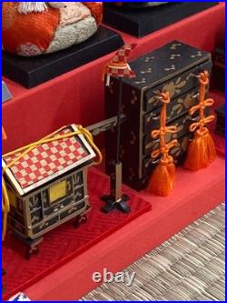 Vintage Japanese Hina Dolls 5 Tier Set Girls Day Festival Ornament Kimono Re0208