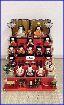 Vintage Japanese Hina Dolls 5 Tier Set Girls Day Festival Ornament Kimono Re0208