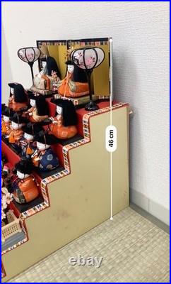 Vintage Japanese Hina Dolls 5 Tier Set Girls Day Festival Ornament Kimono Re0208
