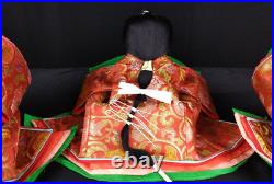 Vintage Japanese Hina-dolls set Three Court Ladies No10 c1920s