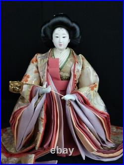 Vintage Japanese Hina-dolls set Three Court Ladies No6 c1920s