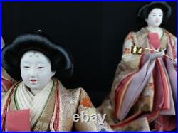 Vintage Japanese Hina-dolls set Three Court Ladies No6 c1920s