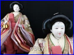 Vintage Japanese Hina-dolls set Three Court Ladies No6 c1920s