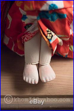 Vintage Japanese Ichimatsu Gofun Doll / japan 40's with Wooden case RARE