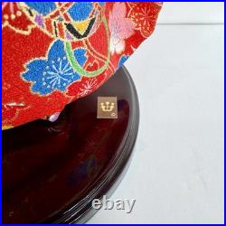 Vintage Japanese Ichimatsu Ningyo Doll 17.5 Red Floral Kimono Japan