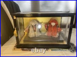 Vintage Japanese Kabuki Kimekomi Kimono Noh Theater Doll Pair