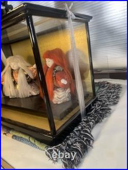 Vintage Japanese Kabuki Kimekomi Kimono Noh Theater Doll Pair