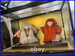 Vintage Japanese Kabuki Kimekomi Kimono Noh Theater Doll Pair Vintage Japanese Kabuki Kimekomi Kimono Noh Theater Doll Pair