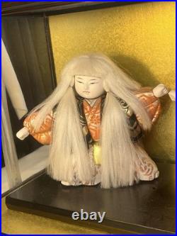 Vintage Japanese Kabuki Kimekomi Kimono Noh Theater Doll Pair