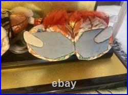 Vintage Japanese Kabuki Kimekomi Kimono Noh Theater Doll Pair