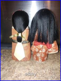 Vintage Japanese Kimekomi Dolls Kimono Child