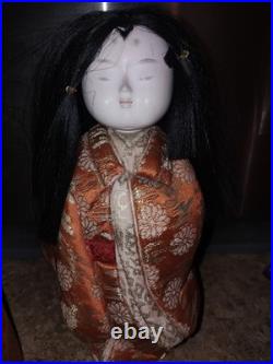 Vintage Japanese Kimekomi Dolls Kimono Child