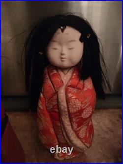 Vintage Japanese Kimekomi Dolls Kimono Child
