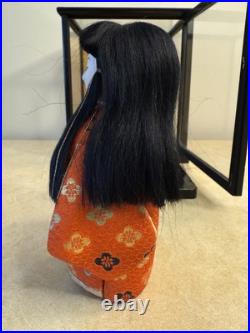 Vintage Japanese Kimekomi Geisha Doll in Glass Display Case Vintage Japanese Kimekomi Geisha Doll in Glass Display Case