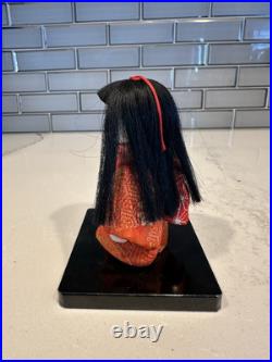 Vintage Japanese Kimekomi Girl Doll In Kimono Geisha Maiko Folk Craft 3.75