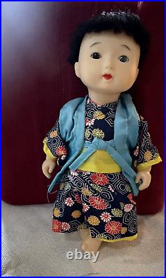 Vintage Japanese Kimono Ancient Boy Doll