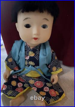 Vintage Japanese Kimono Ancient Boy Doll