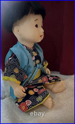 Vintage Japanese Kimono Ancient Boy Doll