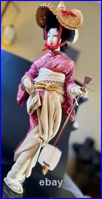 Vintage Japanese Kimono Geisha Musician Doll Maiko Traditional Folk Craft Vintage Japanese Kimono Geisha Musician Doll Maiko Traditional Folk Craft
