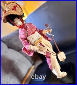 Vintage Japanese Kimono Geisha Musician Doll Maiko Traditional Folk Craft Vintage Japanese Kimono Geisha Musician Doll Maiko Traditional Folk Craft