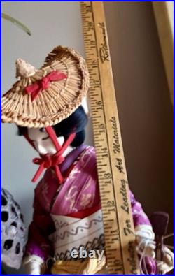 Vintage Japanese Kimono Geisha Musician Doll Maiko Traditional Folk Craft Vintage Japanese Kimono Geisha Musician Doll Maiko Traditional Folk Craft