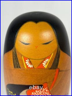 Vintage Japanese Kokeshi Doll by Koujou Tanaka 19cm 7.5in Rare Wood Art K87