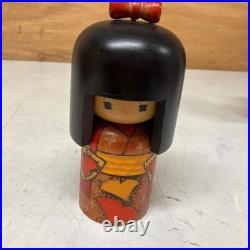 Vintage Japanese Kokeshi Wooden Dolls Set of 4 Traditional Folk Art Retro Decor
