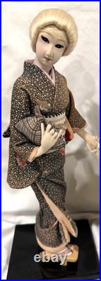 Vintage Japanese Ningyo Doll Pair 15-16 Kabuki Couple Gofun Faces Kimono Japan