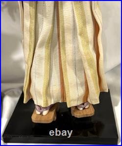 Vintage Japanese Ningyo Doll Pair 15-16 Kabuki Couple Gofun Faces Kimono Japan