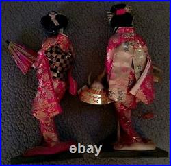 Vintage Japanese Nishi Doll NANAMAIGASA Geisha Figurine Lot Of 2 (Read)