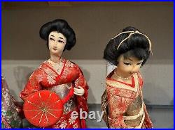 Vintage Japanese Nishi & Geisha Doll Japan over 20 various heights rare