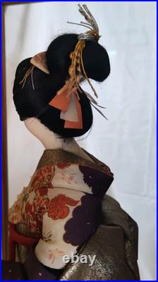 Vintage Japanese Oiran Geisha Doll in Original Glass Box Vintage Japanese Oiran Geisha Doll in Original Glass Box