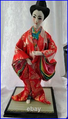 Vintage Japanese Okinawa Ryukyu Doll Handcraft Traditional Geisha in Kimono 1940