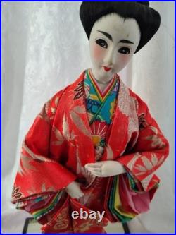 Vintage Japanese Okinawa Ryukyu Doll Handcraft Traditional Geisha in Kimono 1940