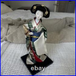 Vintage Japanese Oyama Doll Kimono Geisha Maiko Traditional Folk Craft Japan Fan