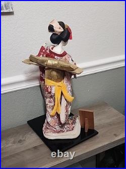 Vintage Japanese Oyama Doll Kimono Geisha Maiko Traditional Folk Craft Japan Fan